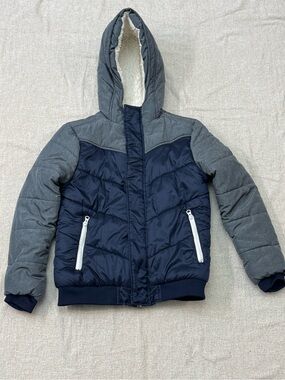 North Zone Sherpa Lined Puffer Hooded Jacket Kids 14 Gorpcore Winter Coat